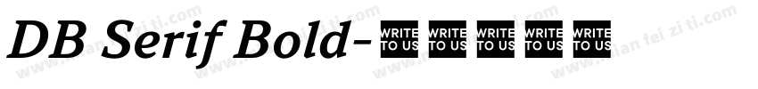 DB Serif Bold字体转换